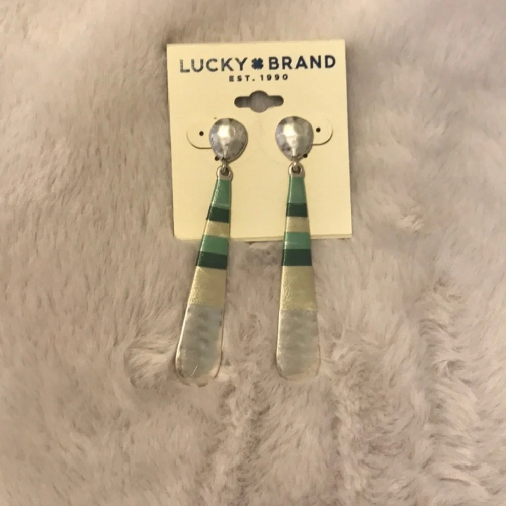 Lucky Brand silver thread wrapped Earrings